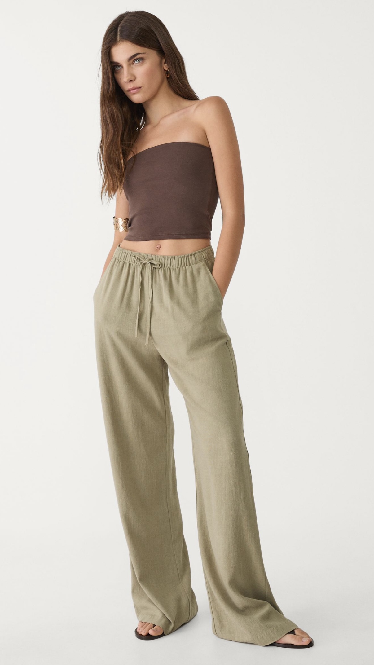 LANGE FLIEßENDE STOFFHOSE  -  22,99€